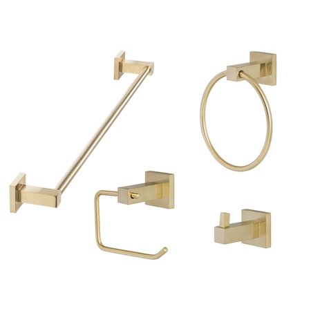 SURE-LOC HARDWARE Sure-Loc Hardware Baden Series Bath Set, Satin Brass BD-SET-PH1 SB